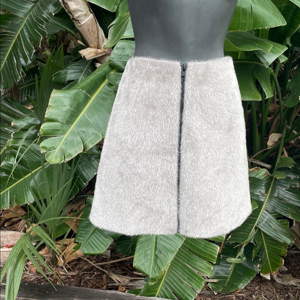 top shop, silver metallic faux skirt